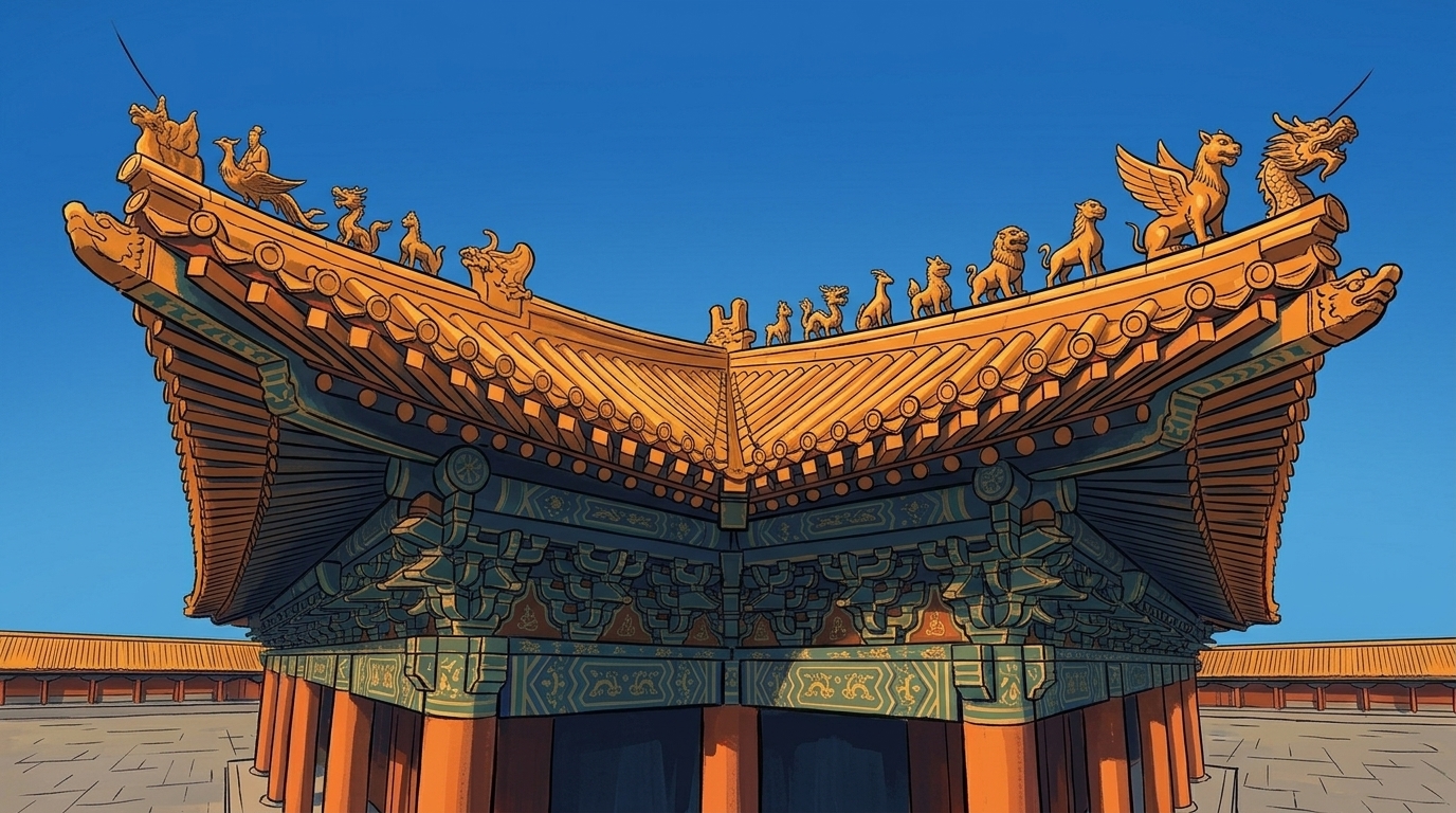 04 · 重檐冲翘·太和殿翼角仙人十兽仰拍